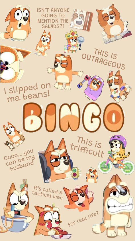 Bingo and some of her best quotes! Bingo Pictures, Bingo Quotes, Bingo Funny, Cute Backgrounds For Iphone, Halloween Wallpaper Cute, Change My Mind, Cute Fall Wallpaper, Cute Funny Cartoons, Funny Pix