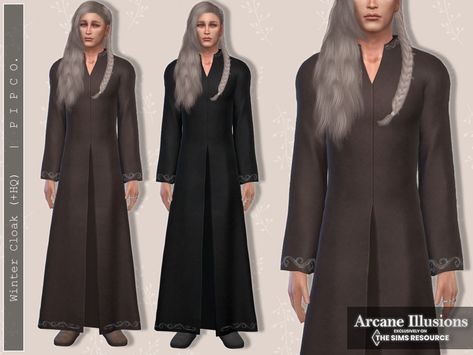 Sims 4 Male, Medieval Outfit, Winter Cloak, Sims Medieval, Medieval Clothes, Elf Clothes, Male Clothing, Sims 4 Dresses, Sims 4 Characters