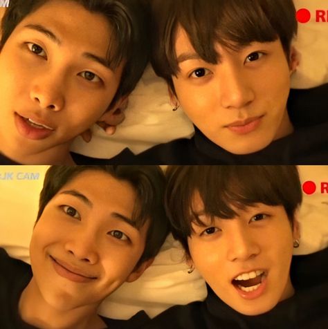 #Namkook #Namjoon #RM #JK #Jungkook #BTS Namjoon And Jungkook Selca, Namkook Pics, Jungkook And Rm Photos, Jungkook And Namjoon, Rm And Jungkook Together, Rm And Jungkook, Jungkook Looking At Namjoon, Rm And V, Namjoon And Jungkook