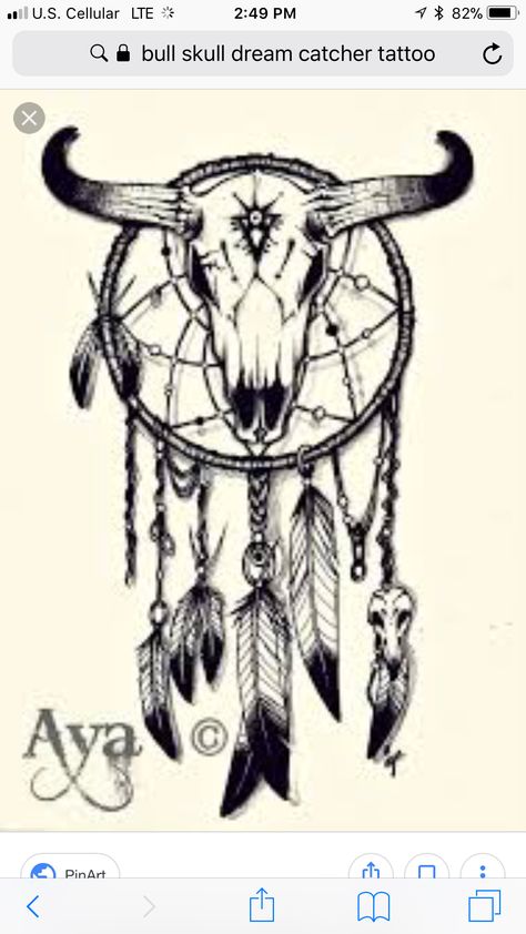 Cow Skull Dream Catcher Tattoo, Indian Dream Catcher Tattoos, Skull Dream Catcher, Atrapasueños Tattoo, Cow Skull Tattoos, Dreamcatcher Drawing, Butterfly Quilts, Scenery Tattoo, Dream Catcher Drawing