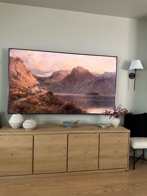 West Elm Norre Media Console, West Elm Tv Console, Styling Media Console, Norre Media Console, Media Console Styling, Media Console Decor, Oak Tv Console, West Elm Console, Facial Room