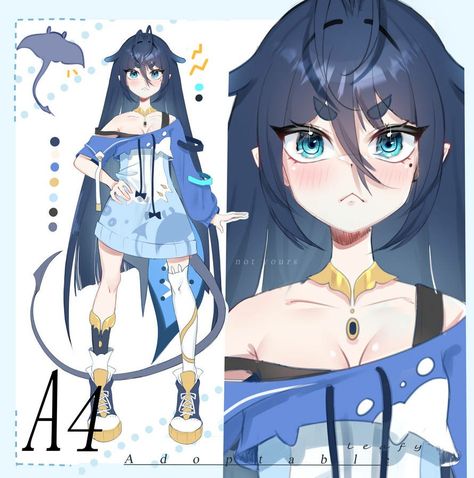 V Tuber Character Sheet, 3d Vtuber Design Ideas, Manta Ray Character, Shylily Vtuber Model, Manta Ray Character Design, Manta Ray Oc, Vtuber Design Sheet, Vtuber Pose, Png Tuber Avatar Base