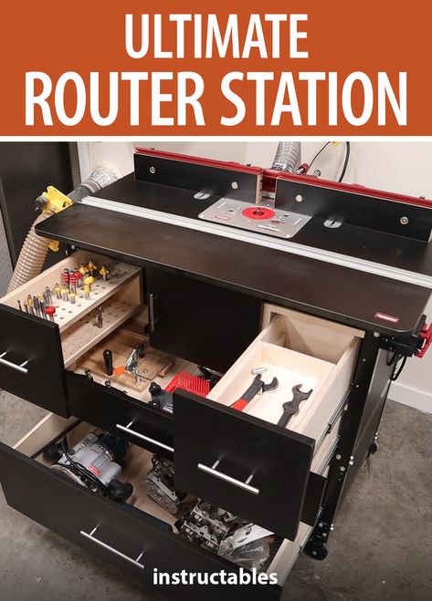 Router Station, Miter Saw Station With Router Table, Router Table Cabinet Plans, Router Bit Storage, Using A Router Table, Router Table Plans Rockler Woodworking & Hardware, Workshop Bench, Router Table Insert, Table Saw Fence