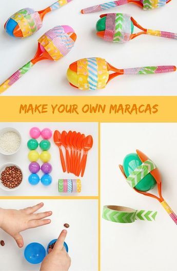 In this easy DIY maracas craft, you'll learn how to make your own musical instruments with inexpensive items and in less than 30 minutes with your little one! S Maracas Craft, Easy Toddler Activities, Music Crafts, Easy Toddler, Music Activities, Toddler Fun, Camping Crafts, Summer Crafts, Toddler Crafts