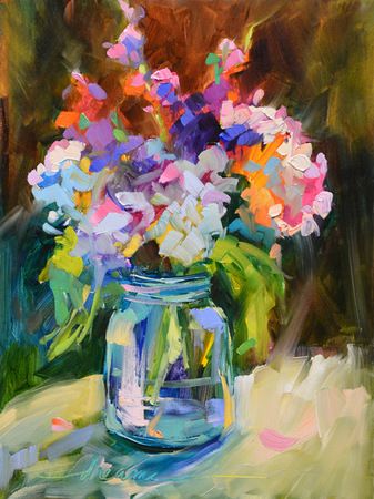 Paintings Of Flowers In Vases, Abstract Flowers Acrylic, Big Project, Flower Paintings, Painting Flowers, Painted Flowers, Flower Art Painting, Daily Paintworks, Arte Floral