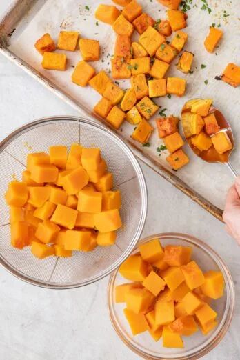 50+ Healthy Easy Side Dish Recipes | FeelGoodFoodie Cook Butternut Squash, Roasted Butternut Squash Cubes, Pepper Nachos, Sweet Potato Pancakes Recipe, Seafood Salads, Seeds Recipes, Oven Beef Stew, Cauliflower Alfredo Sauce, Easy Holiday Side Dishes