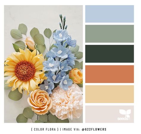 Seeds Color, Flora Design, Color Schemes Colour Palettes, Design Seeds, Color Palette Design, Color Inspo, Floral Color, Color Swatch, Colour Schemes