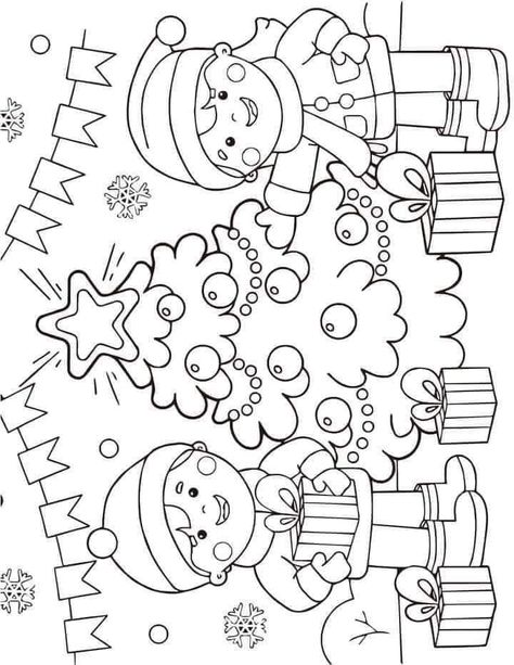 Christmas Coloring Pages Free Printable, Christmas Coloring Pages Free, Bratz Coloring, Free Christmas Coloring Pages, Christmas Coloring Sheets, Christmas Tree Coloring Page, Christmas Worksheets, Love Coloring Pages, Coloring Images