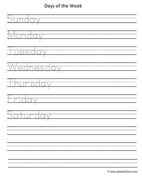 Trace days of the week Handwriting Tracing Sheets, Days Of The Week Cursive Handwriting, Days Of The Week Handwriting, Weekdays Worksheet, Tracing Days Of The Week, September Tracing Worksheet, Days Of The Week Tracing Sheet, Printable Handwriting Worksheets, Cursive Writing Practice Sheets