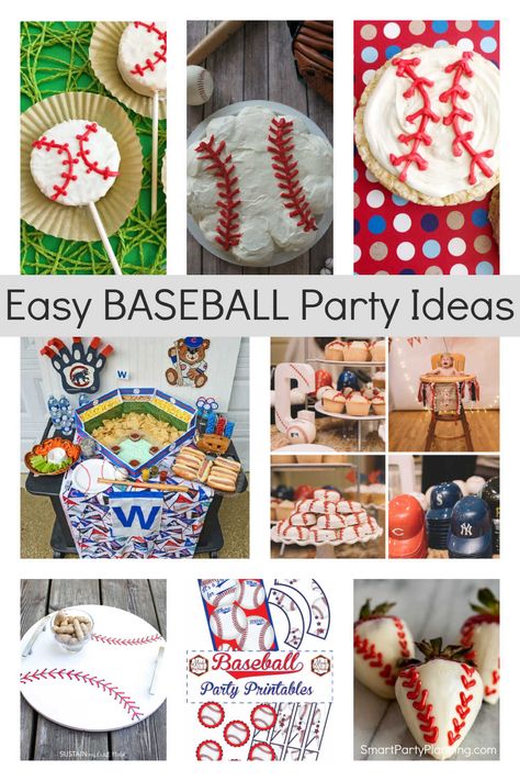 Collection of fun baseball party ideas that can be used at a birthday or game party. With a selection of easy decoration and food ideas you will easily be able to create a party that game fans will love. Kids and adults alike will love these simple ideas that are easy and cheap to create. Baseball Party Decorations Ideas, Baseball Party Ideas, Dollar Diy, Baseball Theme Party, Party Ideas For Kids, Sports Birthday Party, Baseball Birthday Party, General Ideas, Baseball Party