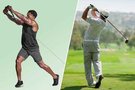 Golf Exercises on Tonal | Best Exercises for Golf Golf Workouts For Men, Golf Workout Men, Golf Strength Training, Golf Exercises Strength, Golf Exercises Flexibility, Biceps Brachii Muscle, Arm Workout Men, Arm Workout Gym, Golf Backswing