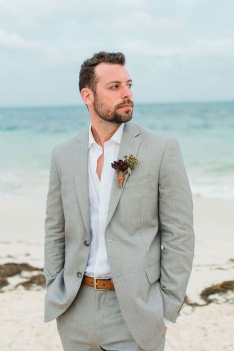 Sage Colour Palette For Beach Wedding { Sage + Mint + Sea Green } Groom ideas Beach Tuxedo Groom Attire, Destination Wedding Groomsmen, Groomsmen Attire Beach Wedding, Groom Clothes, Groomsman Attire, Beach Groom, Beach Wedding Groomsmen, Beach Wedding Groom, Beach Wedding Suits