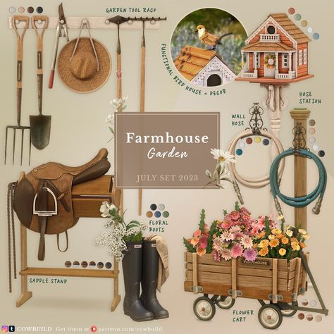 Sims 4 Farmhouse Clutter Cc, Cottage Living Mods Sims 4, Sims Cottage Living Cc, Gardening Sims 4 Cc, Sims 4 Farmhouse Decor Cc, Sims 4 Cc Rags To Riches Furniture, Sims Cc Farmhouse, Sims 4 Glass Window Cc, Sims 4 Cc Saddle