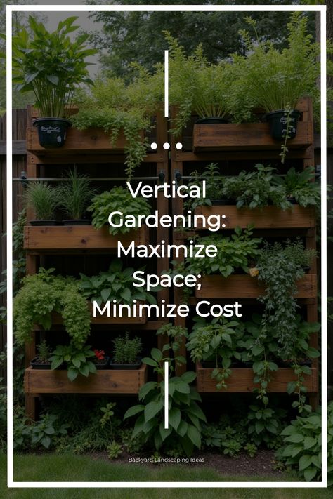 Vertical garden mounted on a wooden fence with various plants Diy Pathway, Diy Landscaping Ideas, Creative Backyard, Diy Water Feature, Creative Planter, Diy Outdoor Lighting, Cozy Patio, Gardening Techniques, Vertical Gardening