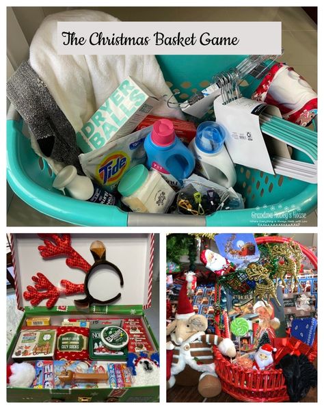 Family Baskets For Christmas, Jingle Baskets For Kids, Family Game Gift Basket Ideas, Christmas Baskets For Kids, Family Activity Gift Basket, Family Fun Night Basket, Chrisymas Tree In Basket, Sweet Frog Frozen Yogurt, Movie Night Basket