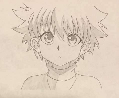 Killua Drawing, Anime Lineart, Anime Canvas Art, Drawing Wallpaper, Anime Drawing, Anime Canvas, Sketches Easy, Anime Drawings Tutorials, Anime Character Drawing