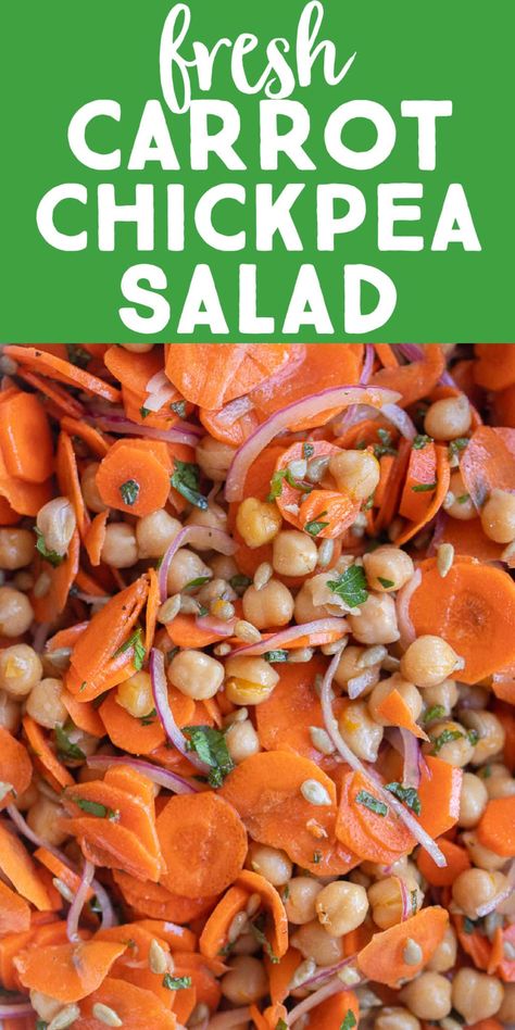 Chickpea Carrot Salad, Summer Carrot Side Dish, Carrot Chickpea Salad, Carrots And Apples Side Dish, Pea And Carrot Salad, French Carrot Salad, Summer Carrot Recipe, Carrot Salad Recipes Easy, Orange Side Dish