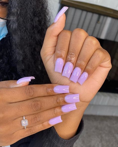 Purple Acrylic Nails, Tapered Square Nails, Purple Set, Acrylic Toe Nails, Lavender Nails, Work Nails, Classy Acrylic Nails, Short Square Acrylic Nails, Long Acrylic Nails Coffin