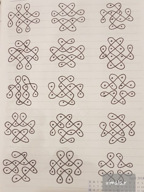 Small Muggulu Easy With Dots, Small Kolam Designs Dots, Rangoli Designs With Dots Simple, 4 Dots Kolam, Muggulu Dots, Simple Rangoli With Dots, Small Kolam, Pattern Design Drawing, Kambi Kolam