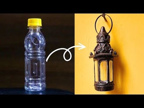 How To Make A Lamp, Handmade Lamps Ideas, Diy Vintage Lamp, Recycling Ideas For School, Diy Bedside Lamp, Diy Bottle Lamp, Homemade Pendant, Recycle Craft Projects, Recycled Lamp