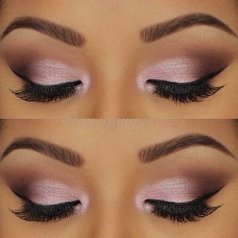 Makeup Ideas For Quinceanera, Prom Makeup For Brown Eyes, Pink Eyeliner, Wedding Eyes, Pink Eyeshadow Look, Black Eye Makeup, Trendy Eyeshadow, Wedding Eye Makeup, Eyeshadow Ideas