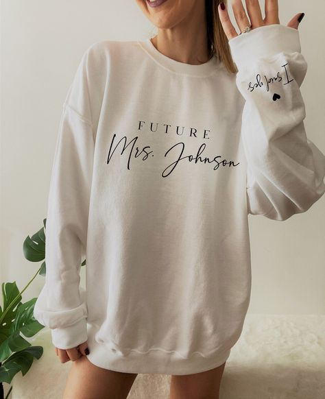 Bride Best Friend, Fiance Sweatshirt, Future Mrs Shirt, Bride Hoodie, Mrs Sweatshirt, Blank Sweatshirts, Bride Sweatshirt, Mrs Shirt, Elegant Aesthetic