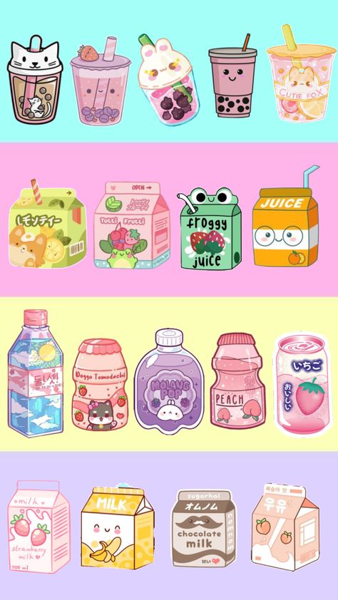 #kawaii #drinks #juice #milk #boba Kawaii Drinks, Drinks Juice, Cute Food Drawings, Food Drawings, Cute Kawaii Drawings, Cute Illustrations, Food Drawing, Kawaii Drawings, Kawaii Art