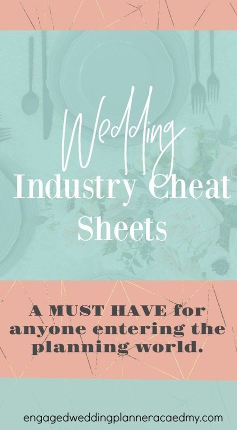 This package of wedding industry cheat sheets is a MUST HAVE for anyone entering the planning world. A tool every new wedding planner needs. Vendor tipping, becoming a wedding planner, Cake Size, how much wedding alcohol to buy, linen sizing chart, new we Table Setting Diagram, Planner Table, Wedding Assistant, Wedding Alcohol, Wedding Planner Business, Wedding Planning Business, Planning Business, Event Planning Tips, Wedding Planning Guide