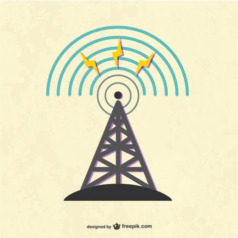 Mtn Logo, Radio Tower, Wave Drawing, Lightning Logo, Tower Of Power, Radio Waves, Radio Design, Hot Wheels Garage, Tower Design