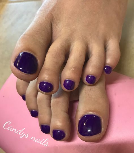 Dark purple gel toes Dark Purple Toe Nails, Dark Purple Pedicure Toenails, Plum Pedicure Toenails, Deep Purple Gel Nails, Dark Purple Manicure, Pedicure Purple, Purple Pedicure, Purple Toe Nails, Dark Purple Nails Opi