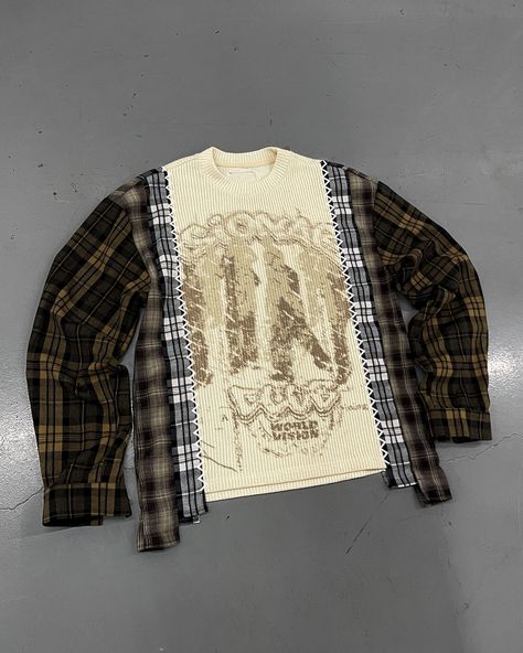 HARVEST PATCHWORK” KNITTED FLANNEL CAPSULE 2.5 - SOUL REAWAKENING 👁️ NOVEMBER 15TH 2024 12AM EST Cut & Sew Cashmere Wool Chain-Stitched Embroidery Screen print Boxy Oversized Fit VERY LIMITED Motivational Tattoos, Remake Clothes, Clothing Brand Ideas, Apparel Design Inspiration, Visionary Fashion, Fit Pics, Design Resume, Upcycle Clothes Diy, Pin Up Tattoos