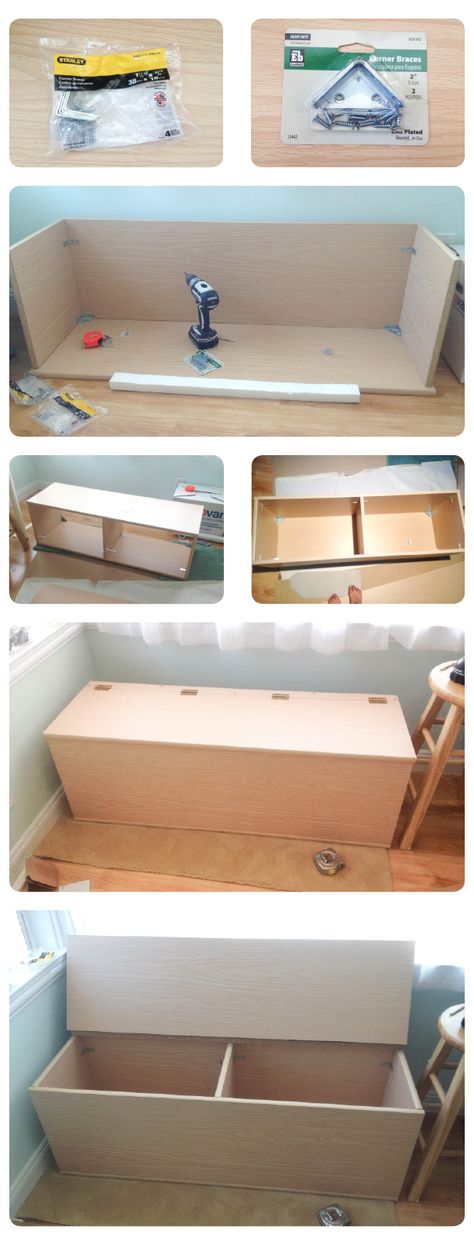 DIY bench Diy Kids Room, Diy Bank, Hall Tree Storage Bench, Diy Storage Bench, Bench Plans, Diy Bench, Diy Holz, Wood Plans, Furniture Projects