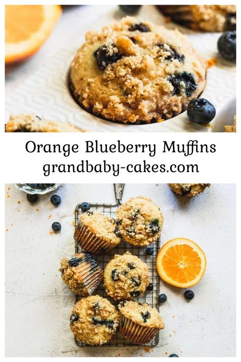 Orange Muffins Healthy, Blueberry Orange Muffins, Homemade Pastas, Blueberry Corn Muffins, The Best Blueberry Muffins, Orange Muffin Recipe, Blueberry Orange, Buttermilk Muffins, Grandbaby Cakes