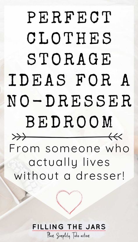 Best Clothes Storage Ideas For No Dresser Bedrooms | Filling the Jars Dresser Alternative, Clothes Storage Ideas, Clothes Storage Solutions, Kids Clothes Storage, Diy Clothes Storage, Closet Small Bedroom, Closet Clothes Storage, Dresser In Closet, Small Kids Room