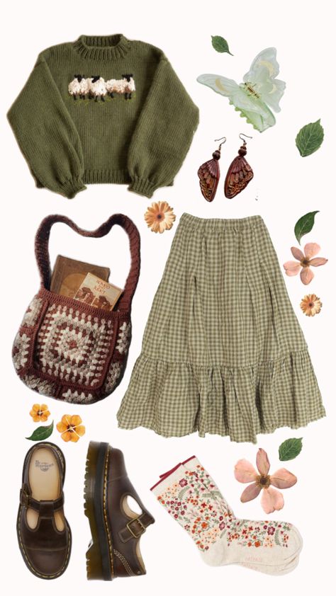 Complete Cottage Core Vibes Fall Dressing, Cottagecore Outfits, Earthy Outfits, Funky Outfits, Modest Clothing, Mode Inspo, Wardrobe Basics, Really Cute Outfits, Outfit Inspo Fall