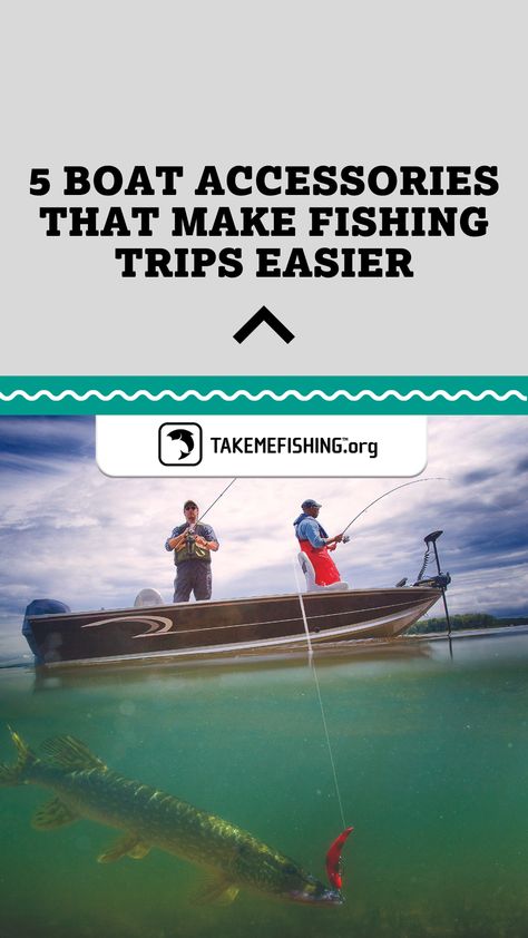 Certain boat accessories can make finding and catching fish easier. Some types of fishing boat accessories can help you approach spots with stealth, keep your fishing gear organized, and measure your catches to ensure you are following size limit laws. Maximize the time you spend on the water with your family by investing in a few practical boat accessories: https://www.takemefishing.org/blog/august-2022/5-boat-accessories-that-make-fishing-trips-easier?utm_source=Blog&utm_medium=Pinterest&utm_c Bass Boat Accessories, Boat Puns, Boat Tips, Fishing Gear Organization, Fishing Boat Accessories, Pontoon Boat Accessories, Salt Water Fishing, Boat Safety, Boat Fishing