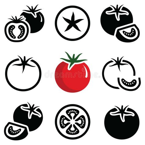 Tomato icon. Tomato vegetable icon collection - outline and silhouette #Sponsored , #advertisement, #ad, #icon, #silhouette, #outline, #Tomato Kitchen Decor Wall Art, Tomato Vegetable, Image Svg, Vector Icons Illustration, Food Graphic Design, Silhouette Illustration, Creative Typography, Graphic Design Trends, Graphic Design Resources