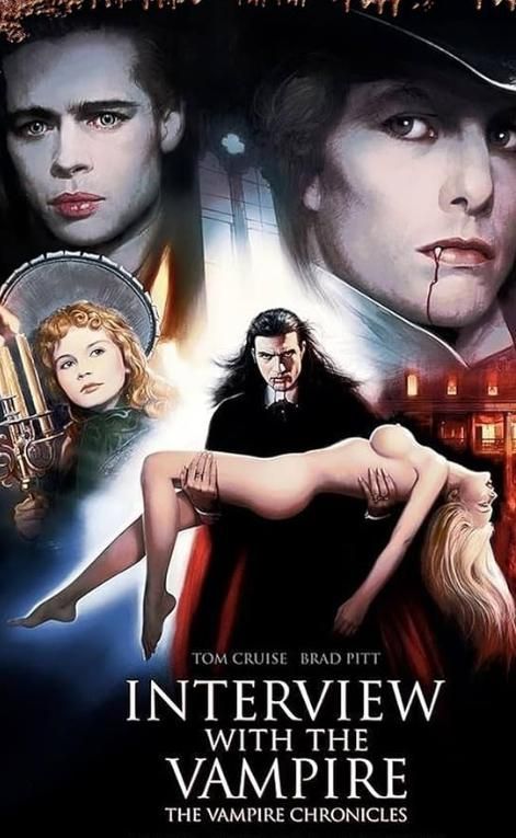 Interview With The Vampire 1994, Interview With A Vampire, Movies To Watch Teenagers, Vampire Pictures, The Vampire Chronicles, Vampire Movies, رعب نفسي, Film Posters Vintage, Horror Posters