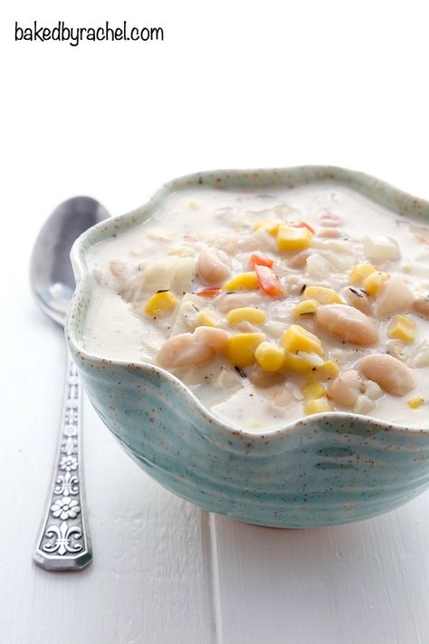 Vegetarian Chowder, Bean Chowder, Slow Cooker Corn, Slow Cooker Beans, Soup Slow Cooker, Delicious Slow Cooker Recipes, Savory Treats, Chowder Recipe, Life Kitchen