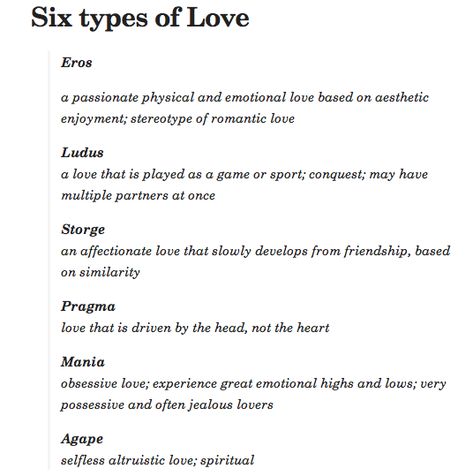 Greek Love Types, Being In Love Meaning, 6 Types Of Love, How To Make Your Characters Fall In Love, Critical Thinking Prompts, Love Interest Writing, Writting Idea Prompts Love, Love Prompts Writing, Writing About Love