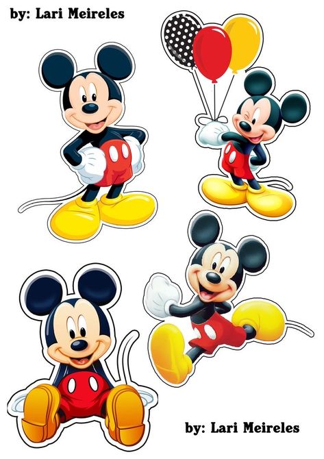 Mickey Birthday Cakes, Mickey Mouse Cake Topper, Mickey Mouse Letters, Mickey Mouse Printables, Mickey Mouse Png, Mickey Mouse Stickers, Mickey Mouse Birthday Cake, Fiesta Mickey Mouse, Pluto Disney