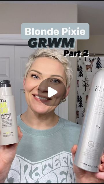 Ashley| Easy Beauty Tips and Tricks🌿 on Instagram: "GRWM blonde pixie part 2/2! 

This is part ✌️of my everyday hair do! If you have short hair, what are your favorite styling products? This is what I’m using now and enjoying, but I’m always open to suggestions! (PS- I’m not sponsored by any of these brands… but would be opposed to it 😉 #olaplex #unitehair #revlon #kmshair) 🙃. 

Anyhoo, 👍🏼, follow and share for more easy short hair tutorials!

#blondepixie #womenwithshorthair #favehairproducts #grwmhairedition #yxemom #workingmom" Pixie Styling Tutorial, How To Style Short Hair Pixie Tutorials, Styling Short Hair Pixie Tutorials, Short Hair Tutorials, Easy Short Hair, Beauty Tips And Tricks, Everyday Hair, Hair Do, Short Hair Tutorial