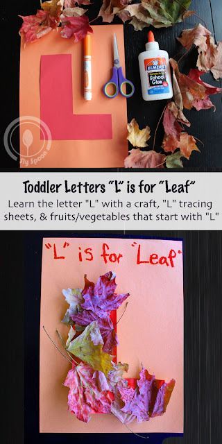 L Is For Leaf, Letter L Craft, L Craft, Letter L Crafts, Letter Making, Toddler Themes, Leaf Collage, Tracing Sheets, Name Crafts