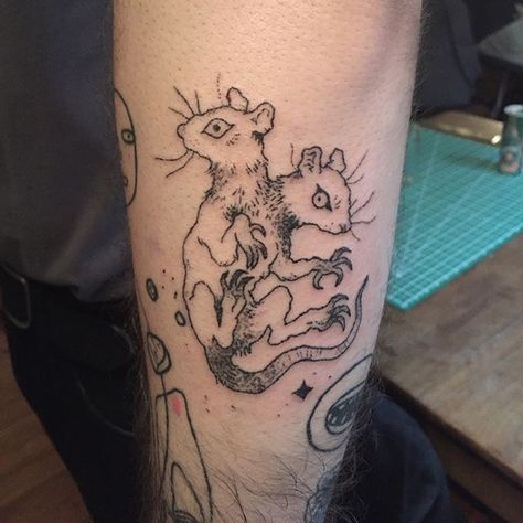 Lyle Partridge, Rat Tattoo, 16 Tattoo, Handpoke Tattoo, Poke Tattoo, Aesthetic Tattoo, Time Tattoos, Dream Tattoos, Skin Art