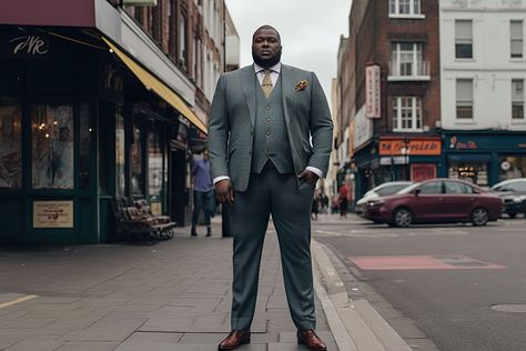 If you're a larger guy and you want to dress sharp - click here. In this article, we explain how to dress well for large men. Business Casual Big Men, Suits For Big Men, Big Man Suits, Business Casual Men Work, Navy Blue Suit Wedding, Large Men Fashion, Outfits For Big Men, Men Video, How To Dress Well