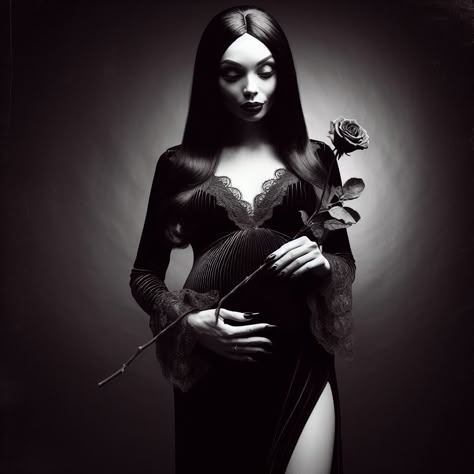 Gothic Maternity Shoot Couples, Addams Family Maternity Shoot, Morticia Addams Photoshoot, Gothic Maternity Photoshoot, Goth Pregnancy Announcement, Dark Maternity Shoot, Goth Maternity Outfits, Spooky Maternity Pictures, Goth Maternity Shoot