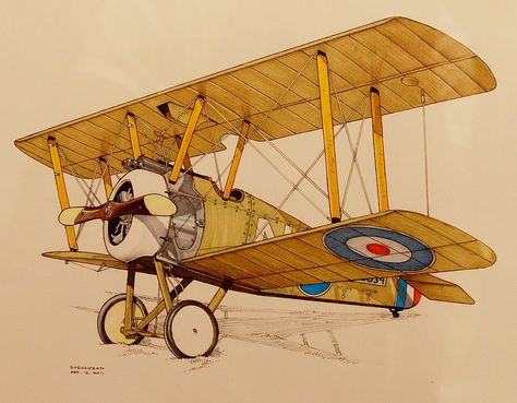 . Airplane Sketch, Airplane Illustration, Plane Drawing, Sopwith Camel, Airplane Drawing, Aviation Posters, Old Planes, Arte Peculiar, Vintage Planes