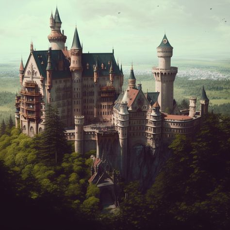 Magical Academy Building, Magical Boarding School Aesthetic, Academy School Aesthetic, Mythical School Building, Magic University Aesthetic, Magic School Aesthetic Art, Academy Fantasy Art, Magical School Building, Magic Boarding School