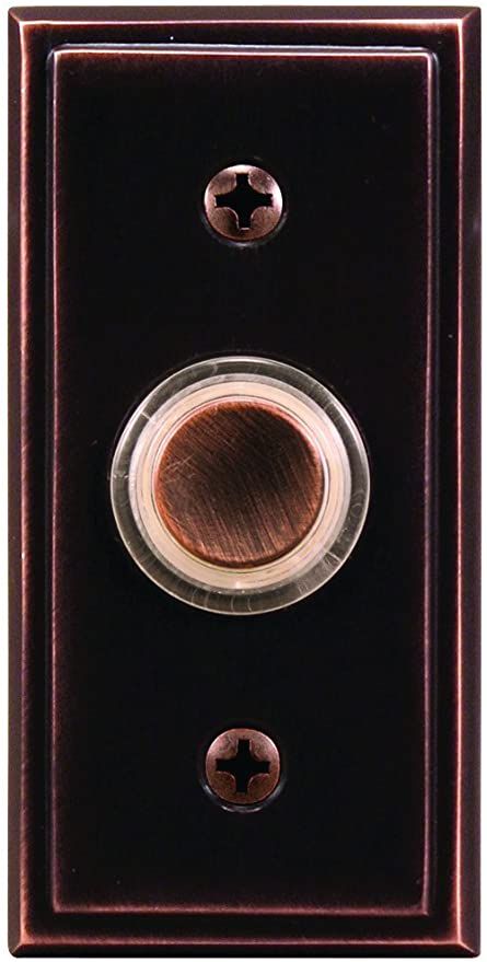 Heath Zenith SL-602-02 Wired Push Button with Recessed Mount and Halo-Lighted Center, Antique Copper - Doorbell Push Buttons - Amazon.com Doorbell Chime, Bell Button, Door Bell, Canadian Tire, Push Button, Antique Copper, Bronze Finish, Oil Rubbed Bronze, Halo