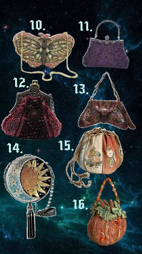 pt.2 what silly little bag are you bringing on your silly little adventure Nana Clothes, Horror Clothes, Fur Clutch, Hippie Aesthetic, Closet Decor, Fairy Clothes, Fancy Nancy, Current Styles, Fairy Grunge